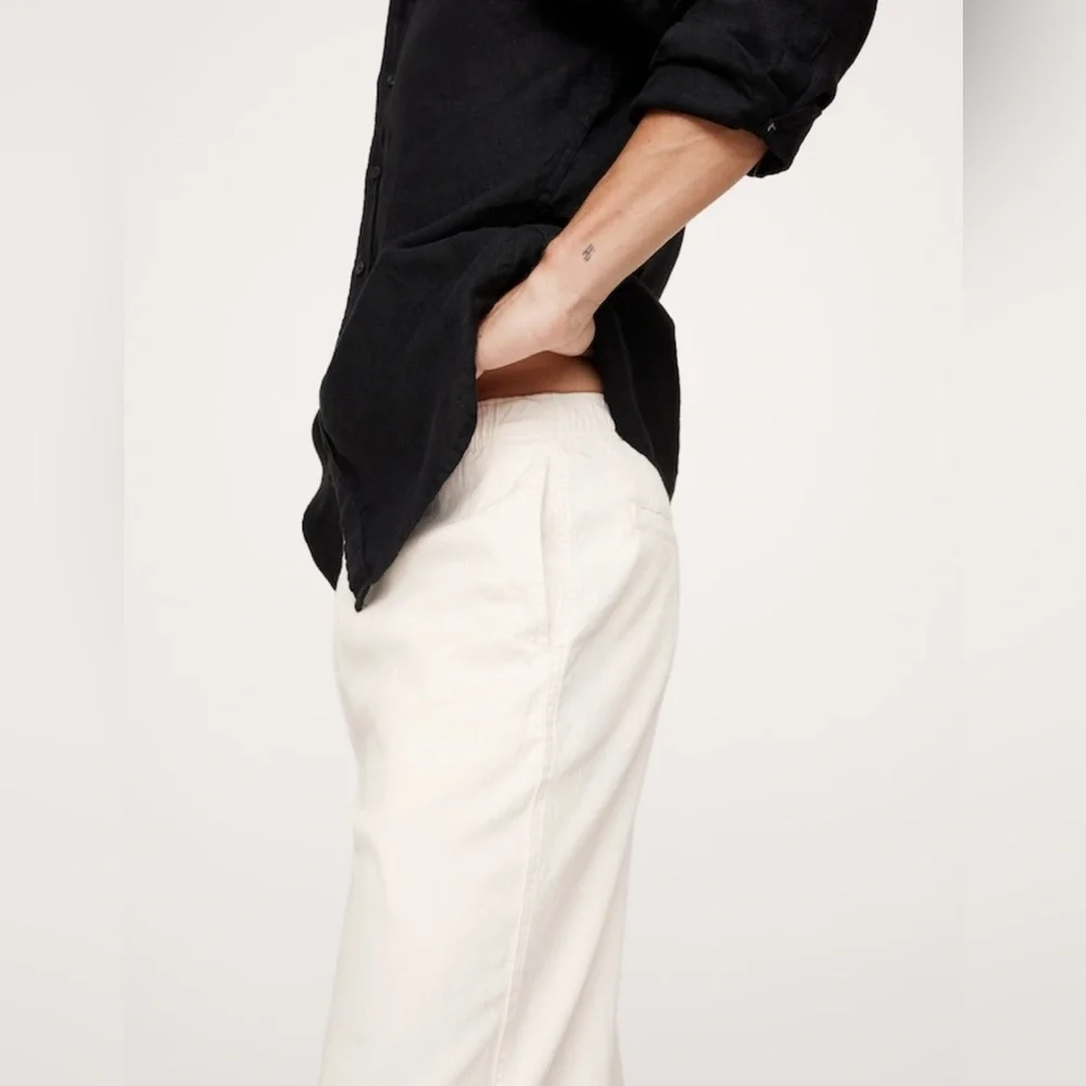 NWT Banana Republic Italian Linen Cotton Traveler Pant Size 30 x 30. (#418962)